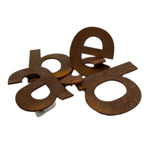 Cortenstaal toevoeging 10CM "abcde"